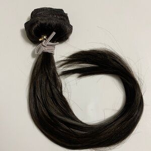 HUAYI #2 Dark Brown Clip in Hair Extensions Human Hair 70g Straight 7pc 14 Inch